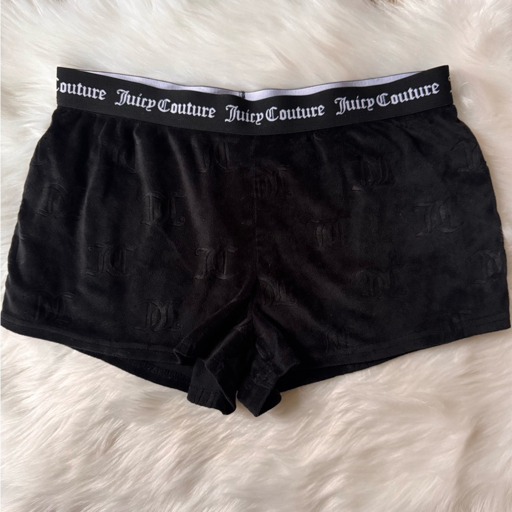 Juicy Couture Black Velour Women's Sleep Shorts